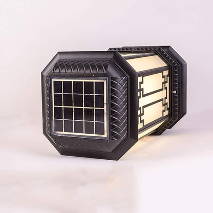 Lights Outdoor IP43 Waterproof Retro LED Solar Column Lamp Super Bright External Listing Garden Landscape Light Outdoor Lawn Street Path Post Pillar Light Patio Table Lamp E27 Edison Glass Lantern Sta