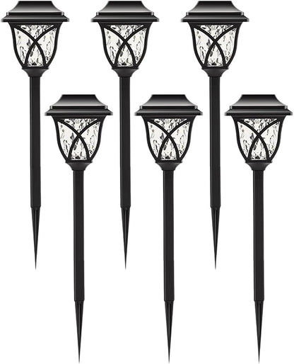 Vintage Solar Pathway Lights, LED Solar Lamp Post Light Waterproof, Decorative Ground Stake Lighting for Patio, Garden, Lawn, Backyard, Pathway, Driveway