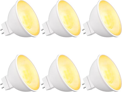 MR16 LED Bulb, Outdoor Landscape MR16 Light Bulbs, 5W Gu5.3 Bi-pin Base 12V Low Voltage LED Spotlights Warm White 2700K for Landscape Lighting Garden Yard Lights 6-Pack