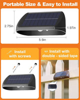 EGOBOO Solar Fence Lights 8 Pack, Backyard Solar Lights Outdoor Waterproof, Dusk to Dawn Auto Lighting Mounted for | Lumora