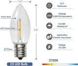 C9 Clear Christmas String Lights, 50FT 52 Bulbs Bright & Warm Outdoor Christmas Lights, Outdoor Indoor Xmas | Lumora