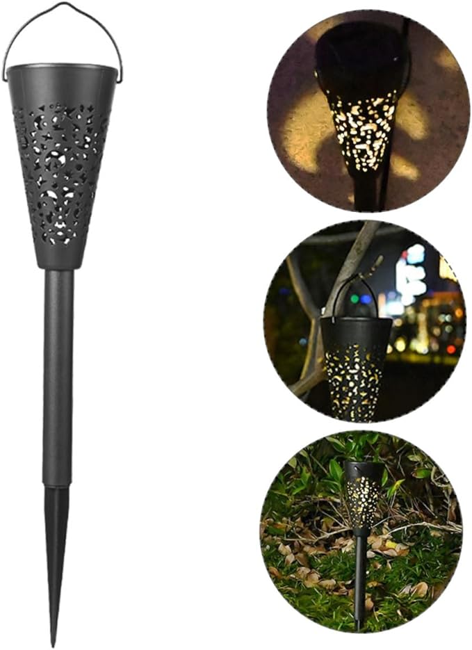 NUOBESTY Solar Outdoor Lights Waterproof Solar Garden Path Lights with Warm White LED for Yard Lawn Patio Landscape Lighting