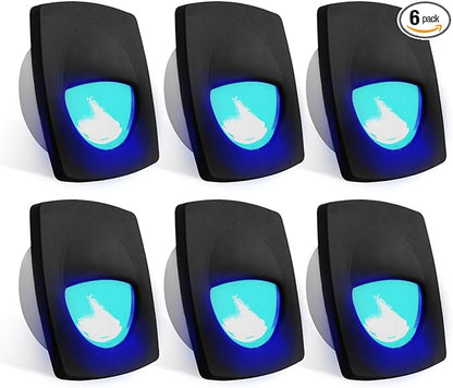 Dream lighting LED 12volt DC Recessed Courtesy Light for Marine Boat Ship Cabin Deck, RV Trailer Stair Step Lights, Exterior Yard Garden Decorative Lighting-Blue Light, Pack of 6