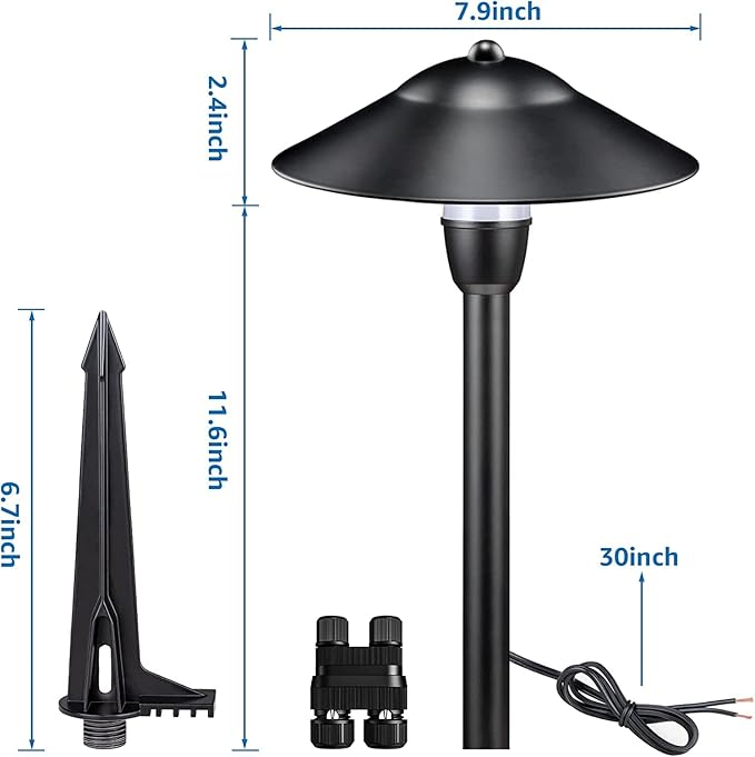 SUNVIE Low Voltage Pathway Lights Wired Path Light Outdoor 3W 12-24V 3000K Waterproof Aluminum LED Landscape Lights | Lumora