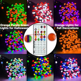 Smart Color Changing Halloween Light 198FT 600 LED Orange Purple App Remote