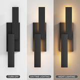 LamQee 24 Inch Aluminum Modern Outdoor Wall Light, 3000K 1000LM 20W Integrated LED, Matte Black Exterior Lighting | Lumora
