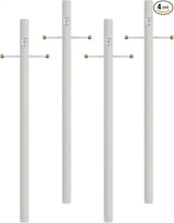 Solus 7-Foot Direct Burial Lamp Post – Aluminum Outdoor Light Pole with Decorative Cross Arm & Dusk-to-Dawn Sensor | Lumora