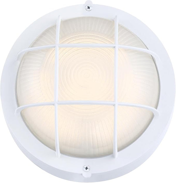 GRUENLICH 8'' Round LED Bulkhead Light Fixture, Outdoor Wall Lights Dimmable, Sauna & Exterior Lighting, ETL Rated | Lumora