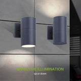 ASD 1 Light Outdoor Wall Light Fixture | 60W E26 Bulb Socket 120V ETL Cylinder Up Down Lights | | Lumora