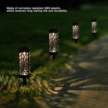 Zerodis Landscape Lamps Panel Spike Lamp ABS Rechargeable NiMH Battery Pathway Tool for Outside Patio Pathway Yard Decorations Solar Lawn Light