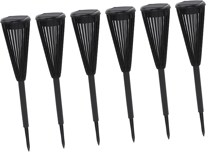 6 Pcs Solar Pathway Lights, IP65 Waterproof LED Landscape Lamps with Intelligent Light Sensing - Automatic On/Off Solar Powered Garden & Walkway Lighting