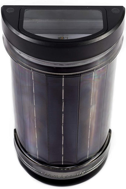 Gama Sonic Infinity Outdoor Up Down Solar Wall Sconce Light, Outdoor Dual Color LED Lamp, Bright Cool White or Warm White, Black Resin Exterior Lantern, 150 Lumens (120010)