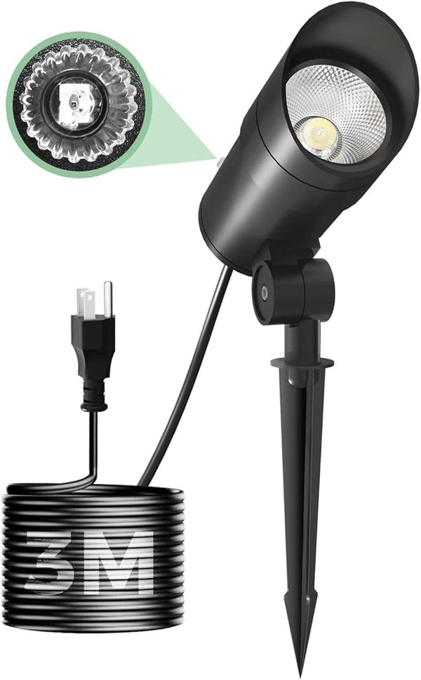 LOTMOS 30W LED Spot Lights Outdoor with Photocell Sensor, Dusk to Dawn Spotlights with 9.68FT Cord, 120V Plug in | Lumora