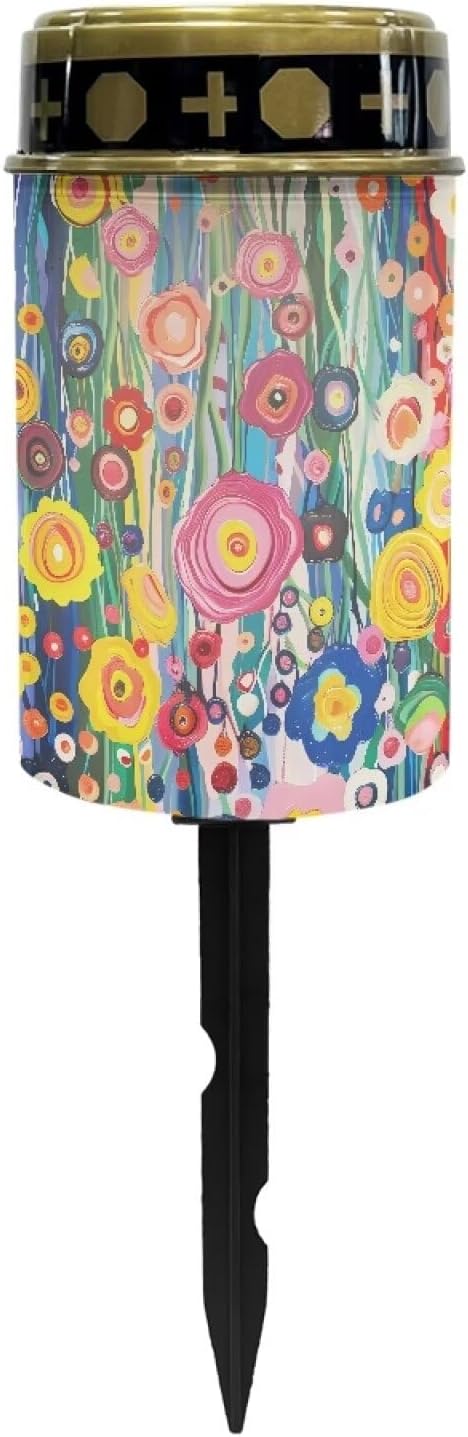 Colorful Dandelion Cemetery Solar Garden Lights Outdoor Solar Walkway Lights Guardian Solar Lights for Birthday in Heaven Mother Day Fathers Day Memrial Day Sympathy Gifts