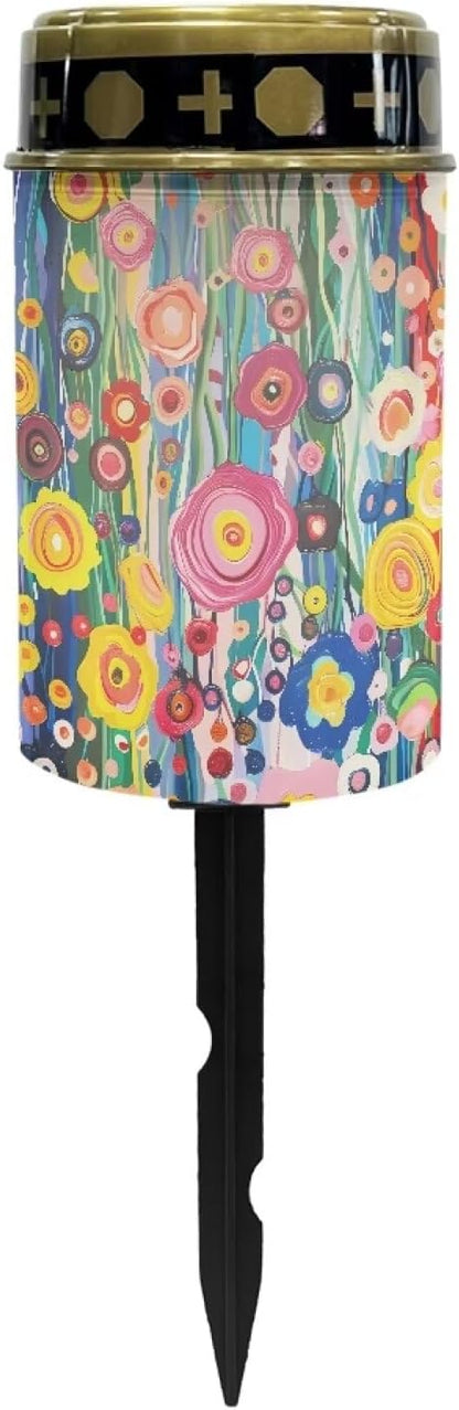 Colorful Dandelion Cemetery Solar Garden Lights Outdoor Solar Walkway Lights Guardian Solar Lights for Birthday in Heaven Mother Day Fathers Day Memrial Day Sympathy Gifts