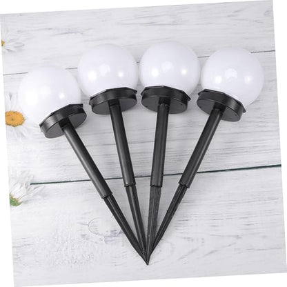 Alipis 2pcs Solar Lawn Lights Waterproof Solar Garden Path Lights Warm White Outdoor Landscape Ground Plug Lighting for Courtyard and Patio