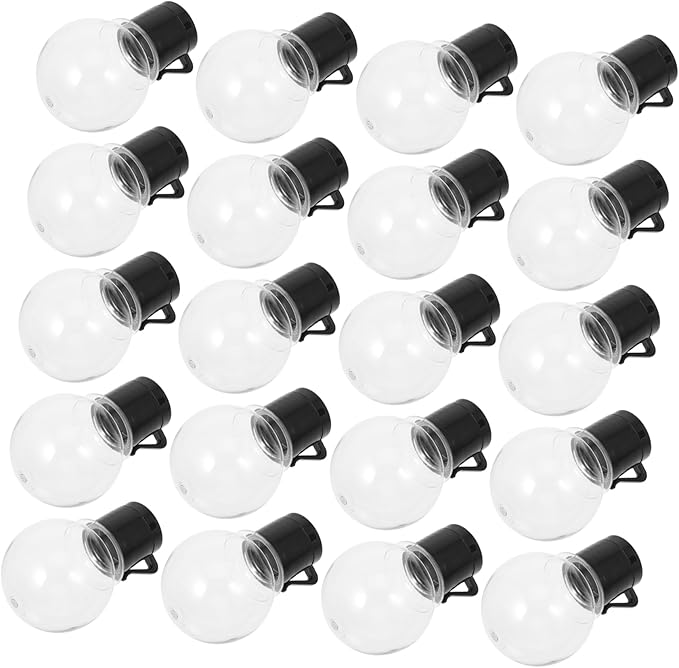BESPORTBLE 20pcs Transparent Globe Bulb String Light Replacement Plastic Pendant Lampshades for Indoor Outdoor Decorative Hanging Lights Impact Resistant Abs Material for Garden Party Wedding