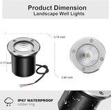 RGBW Low Voltage Landscape Light In-ground Lights with Connectors LED Well Light Waterproof IP67 3W DC12V Color | Lumora