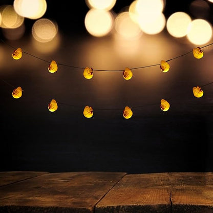 Uonlytech Thanksgiving String Lights Chicken Lamp String LED Fall Lights for Autumn Harvest Halloween Party Decor