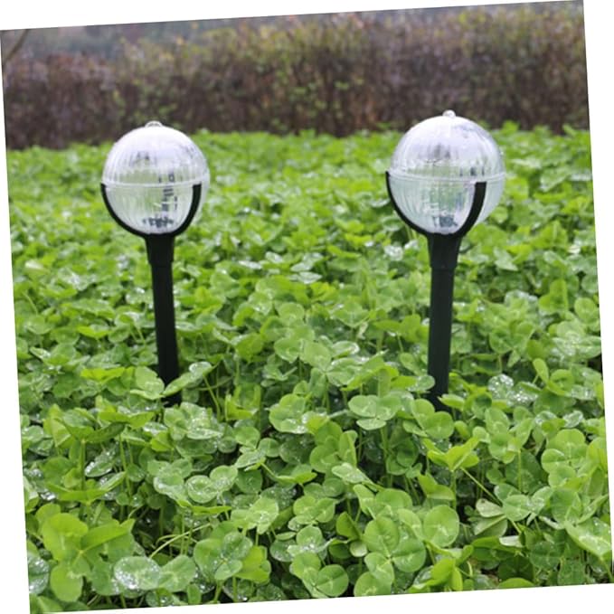NUOBESTY 2pcs Solar Lawn Lights Outdoor Solar Garden Path Lights with RGB LED Decorative Lighting Durable Landscape Lamps for Patio and Yard Decor