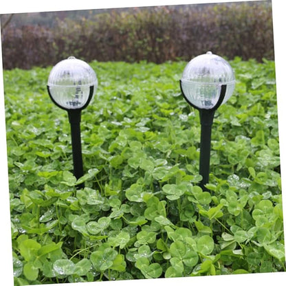 NUOBESTY 2pcs Solar Lawn Lights Outdoor Solar Garden Path Lights with RGB LED Decorative Lighting Durable Landscape Lamps for Patio and Yard Decor