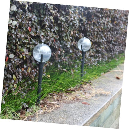 Totority Solar Lawn Lights 2pcs Outdoor Solar Energy Garden Pathway Lamps with Color Changing LEDs Landscape Lighting for Patio Yard Decor