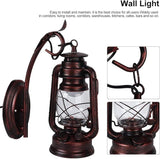Vintage Wall Lantern Light Lamp Iron Glass High Brightness E27 15x27cm 3W Bulb Indoor Outdoor Corridor Living Room | Lumora