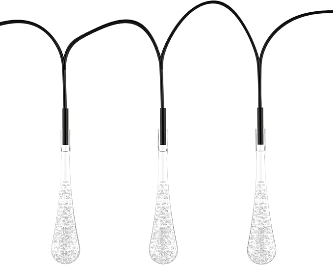 Pure Garden Outdoor String Lights 2-Pack - 20.5FT Solar Lights with 30 LED Bulbs and 8 Light Modes for Patio, Backyard, and Events (Cool White)