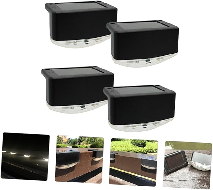DOITOOL 4pcs Solar Pathway Lights Led Stair Lamps for Outdoor Garden Rechargeable High Conversion Rate Easy | Lumora