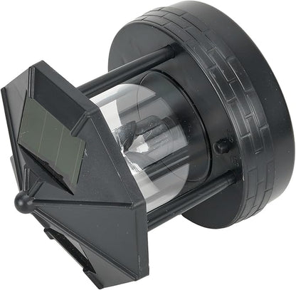 Solar Powered Lighthouse, for 360 Degree Rotating Lamp IP65 Solar Lighthouse Landscape Path Lights Garden Yard Outdoor Decor(Black)