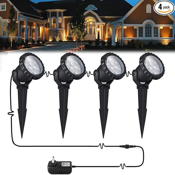 Outdoor lights Outdoor Landscape Lighting 12W Outdoor Spot Lights with Transformer for Yard Garden House Lawn Tree | Lumora