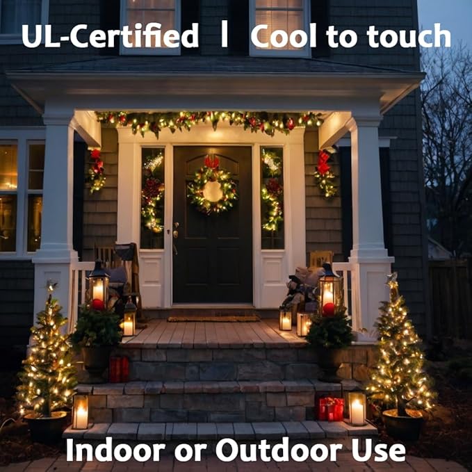Warm White Twinkle Lights, 81Ft 200 LED Twinkle Christmas Lights, UL Certified Plug in Fairy Twinkle Lights Outdoor, Indoor Warm White String Lights 8 Modes & Timer for Tree, Bedroom, Party Wedding