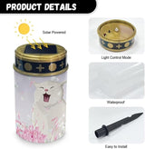 White Cat Cemetery Solar Lights Solar Powered Outdoor Decorative Garden LED Lights Easy to Install Flameless | Lumora