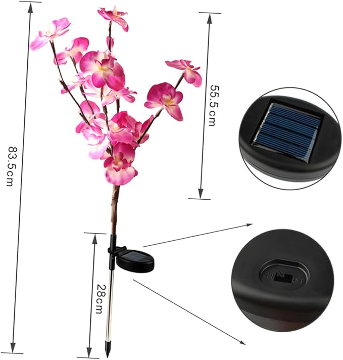 2pcs Solar Ground Plug Lights Shape Outdoor Solar Pathway Lamp Easy Install Energy Saving Garden Decor