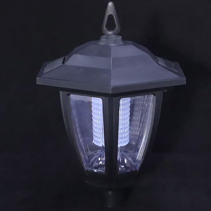 Luxshiny Solar Pathway Lights Outdoor, Medium Solar Garden Yard Light with Led, Waterproof Vintage European Style Lawn Lamp for Patio and Courtyard Decoration