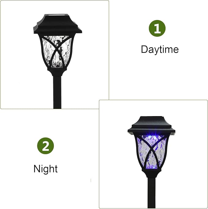 4pcs Solar Lawn Lights Waterproof LED Solar Garden Pathway Lights Outdoor Landscape Lighting for Yard Patio Decoration