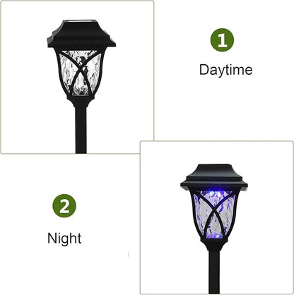 4pcs Solar Pathway Lights Outdoor LED Solar Lawn Lights Waterproof Garden Landscape Lighting for Driveway Yard Patio