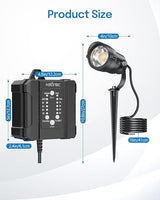 HIBOITEC Low Voltage Landscape Lighting 1200LM 12W with Connectors 100W Transformer - Outdoor Security Flood Light | Lumora