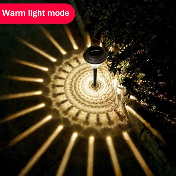 2Pcs Outdoor Solar Pathway Light Warm Light LED Solar Light Outdoor Waterproof Solar Powered Garden Landscape Decoration