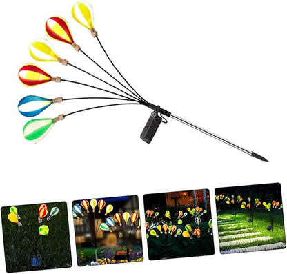 BESPORTBLE 2pcs Solar Garden Light Hot Air Balloon Decorative Lights Outdoor Patio Decorative Garden