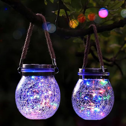 DOITOOL 2 Pcs Solar Lights Replacement Top, 3.14 Inchwaterproof Solar Fairy Lights Jar Lids String Parts for Outdoor Watering Can Hanging Lanterns Patio Yard Garden Wedding Decoration