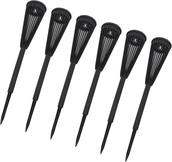 6 Pcs Solar Pathway Lights, IP65 Waterproof LED Landscape Lamps with Intelligent Light Sensing - Automatic On/Off Solar Powered Garden & Walkway Lighting
