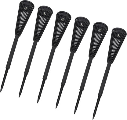 6 Pcs Solar Pathway Lights, IP65 Waterproof LED Landscape Lamps with Intelligent Light Sensing - Automatic On/Off Solar Powered Garden & Walkway Lighting