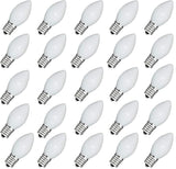 GOOTHY 25 Pack C7 White Replacement Bulbs, Ceramic C7 Incandescent Light Bulbs for Christmas Outdoor Patio Indoor | Lumora