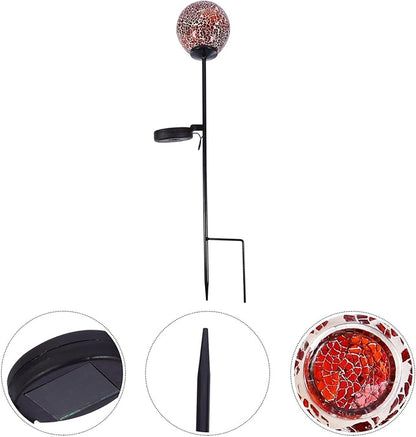 Solar Yard Light Outdoor Waterproof LED Lawn Lamp Glass Ball Solar Garden Path Light for Patio Backyard Landscape Decor
