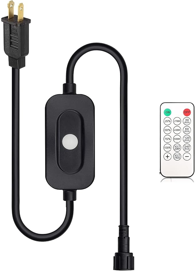 Mlambert Plug in 3 Color Outdoor LED Dimmable String Lights Bundle with 1 Controller Box and 1 Remote