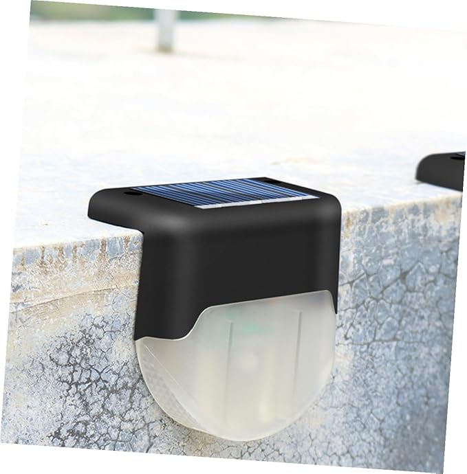 Vaguelly Solar Power LED Stair Light Warm Outdoor Step Lamp for Fence Handrail Easy Install Solar Outdoor Lighting Tool for Garden Patio Pathway
