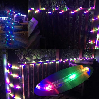 Solar String Lights, Solar Rope Lights, 40FT 8 Modes 100 LED Outdoor Lighting Rope, Waterproof Copper Wire Rope String Light for Outdoor Indoor Home Garden Patio Parties(Multi-Color)