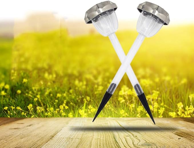 Solar Lights Led Outdoor Decorative Pp Plastic Garden Light Landscape Path Lamp Solar Pathway Lights Outside | Lumora