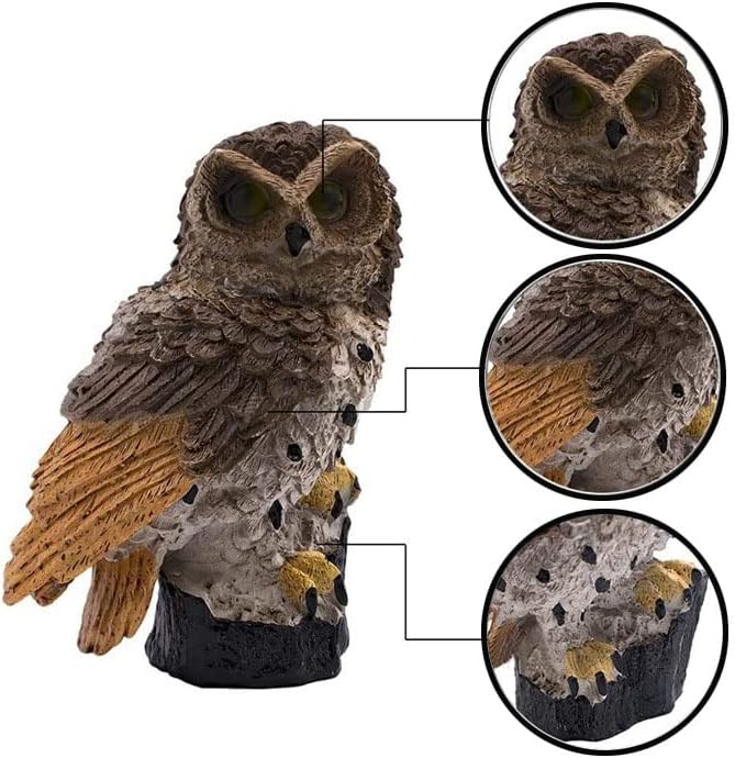 Garden Outdoor Solar Lights, LED Solar Garden Light Owl Shape Solar Pathway Lights Waterproof Landscape Lights for Garden Lawn Pathway Yard Decortions 1 Pack (Brown)